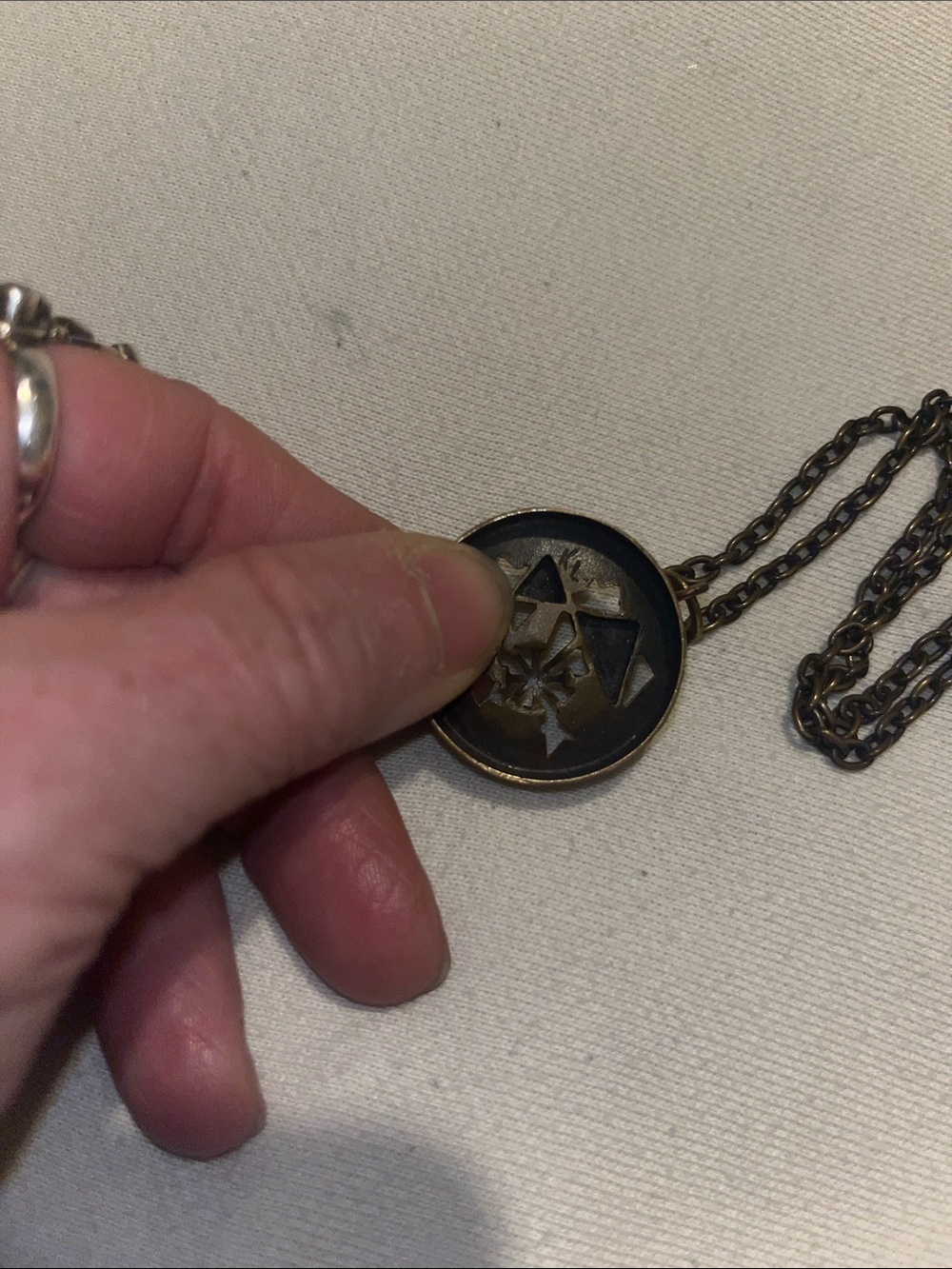 Rare HTF Vintage 70’s Signed Karl Laine Bronze Snowflake Necklace From Finland - Picture 2 of 2